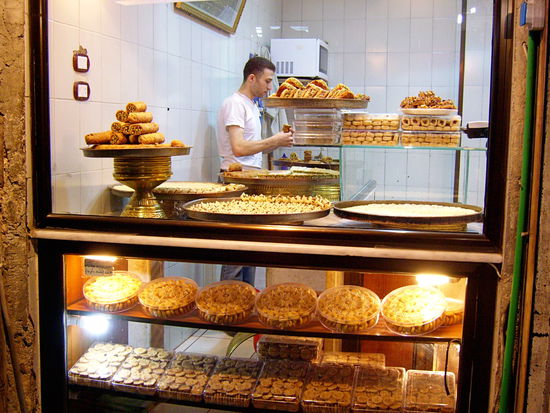 Die orientalische Konditorei im Suk von Damaskus