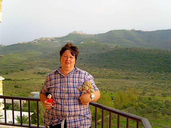 Blick vom Hotel auf die Festung zurück und der üppig grünen Landschaft