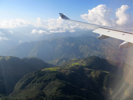 Anflug auf Kathmandu