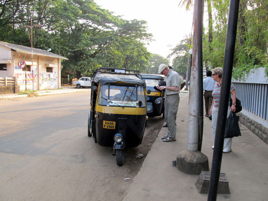 Die Tucktucks, die Verkehrsmittel in Indien