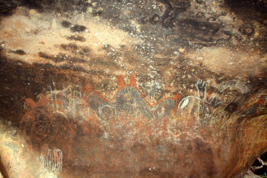 Felszeichnungen am Uluru