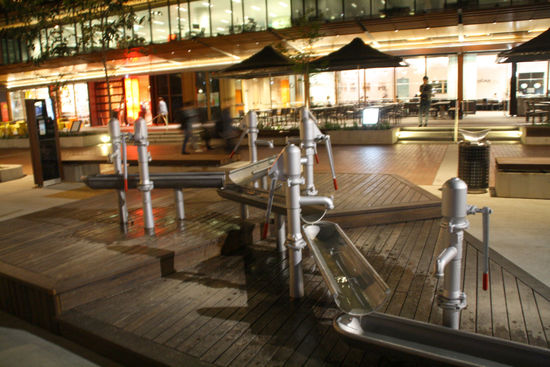 Ein Wasserspielplatz für Kinder