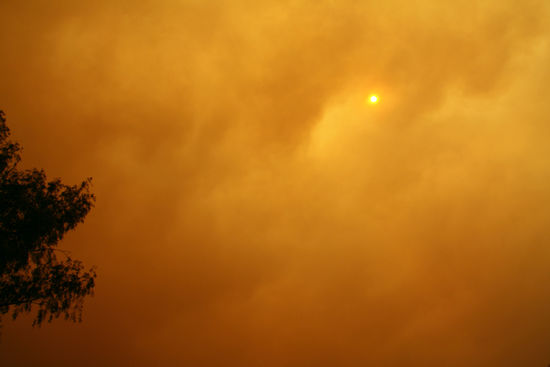 Die Sonne ist kaum zu sehen