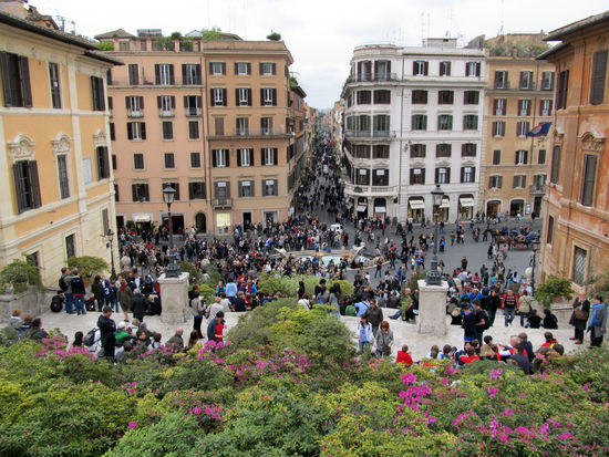Blick von der spanischen Treppe hinunter