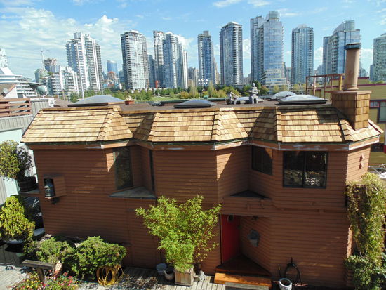 Blick von Granville Island auf Vancouver