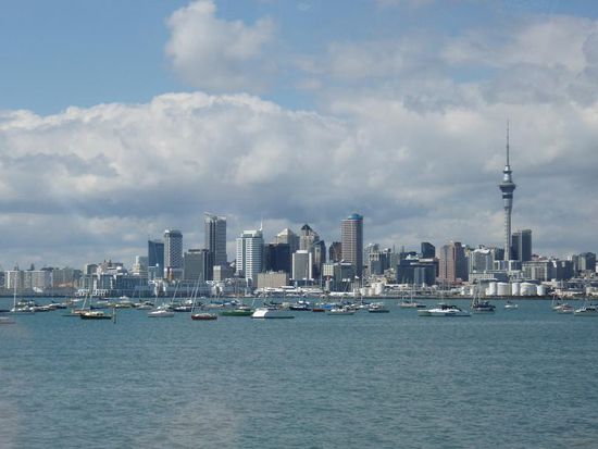 Blick auf die Skyline von Auckland
