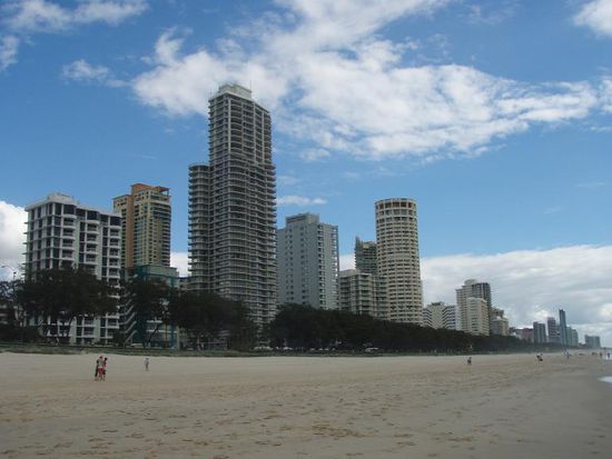 Der Strand von Surfers