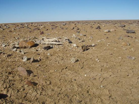 Blick auf die Moon Plains, den ehemaligen Meeresboden