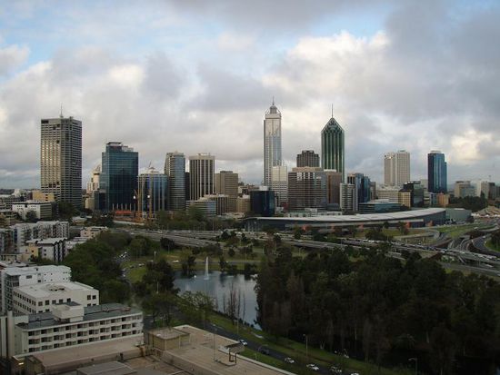 Blick auf Perth von King's Park