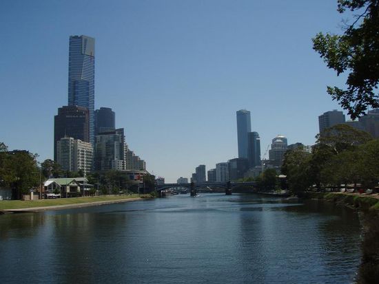 Der Yarra River teilt Melbourne in einen Nord- und einen Suedteil