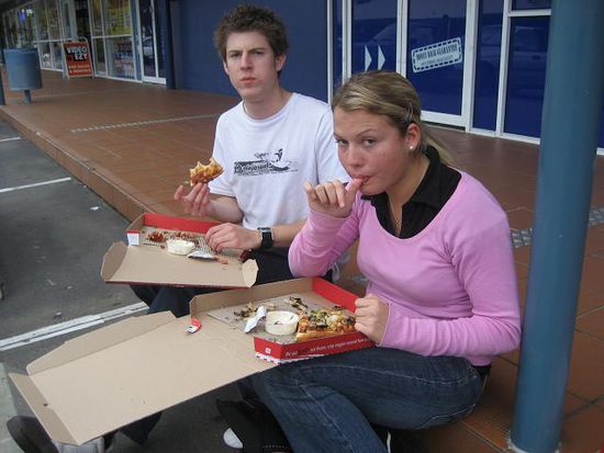 Hervey Bay - war bis auf das interessante Treffen und 'Pizza Hut' nicht besonders spannend