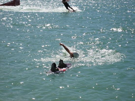 angestrengtes Zurueckschwimmen nach nem Sturz, war jedoch seeehr selten