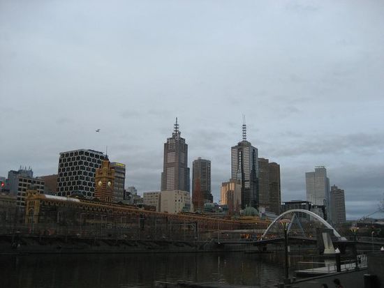 Melbourne in der Abenddaemmerung...