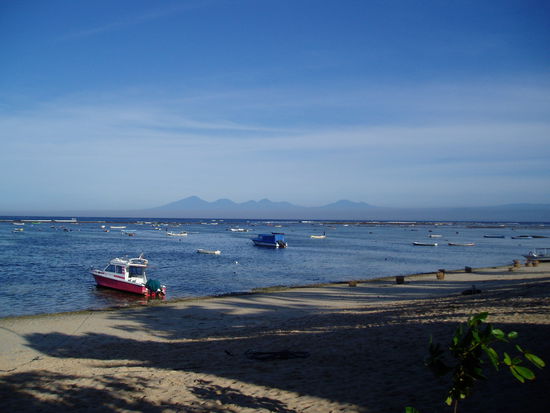 Abreise von Lembongan mit der " Skyline " von Bali