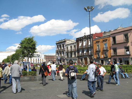 Am Rande des Zocalo, Zentrum von Mexico-City