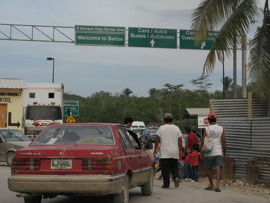 Grenze zwischen Guatemala und Belize