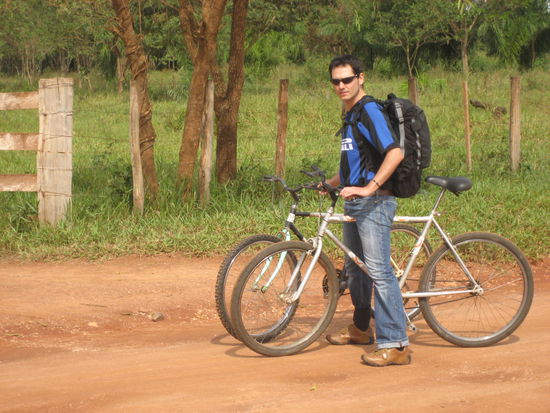 wir beschlossen, uns fahrraeder zu mieten und zu einem entfernten campingplatz zu radeln, den wir uns mal anschauen wollten. es war eine wunderbare strecke und wenn die rote erde nicht waere koennte man meinen man radelt durchs allgaeu!