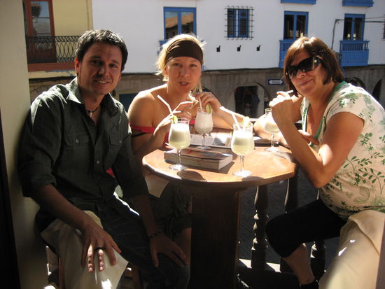 so laesste es sich leben: mit pisco sour beim lunch in der sonne 