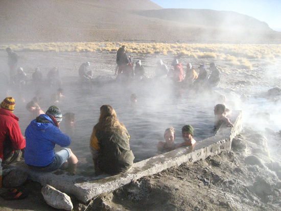 den meisten war es zu kalt, sich auszuziehen. an alle, die die tour noch vor sich haben: ueberwindet euch! die entspannung ist es wert...