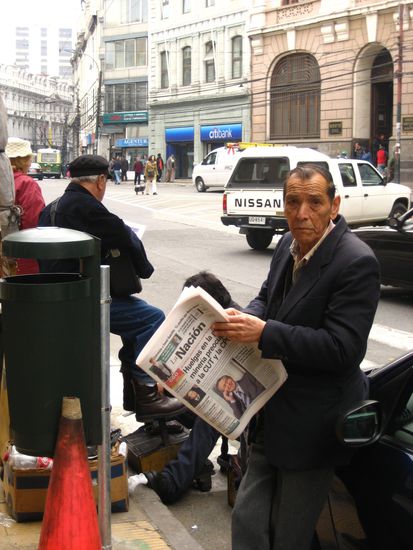 in der innenstadt spielt sich auch hier das leben auf der strasse ab