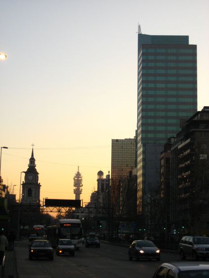 downtown bei daemmerung