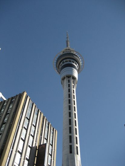 skytower von unten