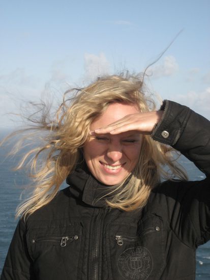 der liebe wind... die moewen konnten nur seitwaerts laufen, um voranzukommen