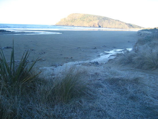 morgenstimmung im winter am strand