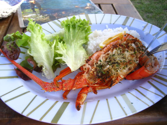 ...was dann auf dem teller mit knoblauch und petersilie so aussah