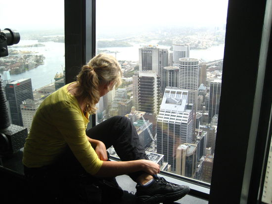 und blick von oben nach unten