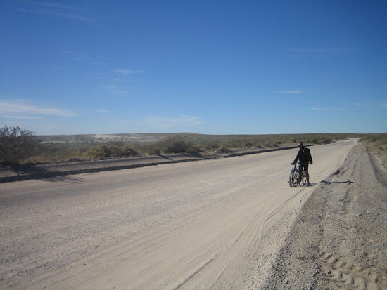 karfreitag mit dem mountainbike zur seeloewen-kolonie 15 km richtung sueden. long desert way...