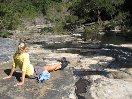 wunderbare "wander"pausen am fluss