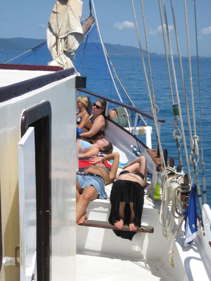 rumluemmeln, reden, kaffee trinken... auf der rueckfahrt