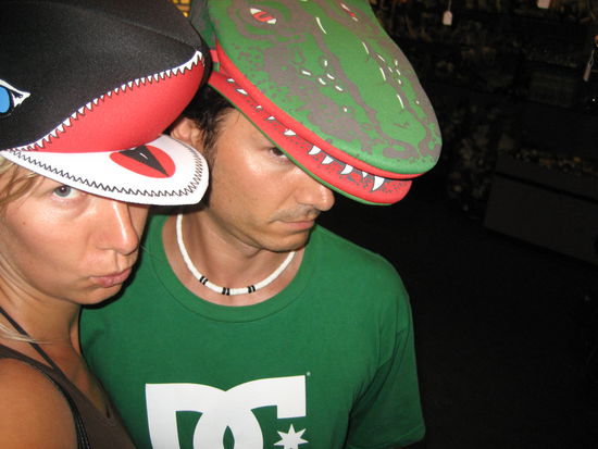 be aware of crocs and sharks. koennt mich totlachen ab chris' blick