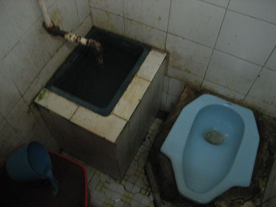 der bus hatte kein klo, somit hiess es hier auf der faehre: was muss das muss. 
man entwickelt doch erstaunlich schnell eine "leck mich am a...." einstellung zu diesen situationen...