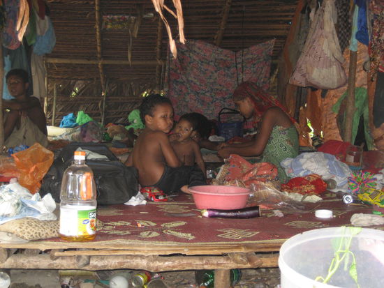 und hier wurde gegessen, geschlafen, gekocht, gelebt...