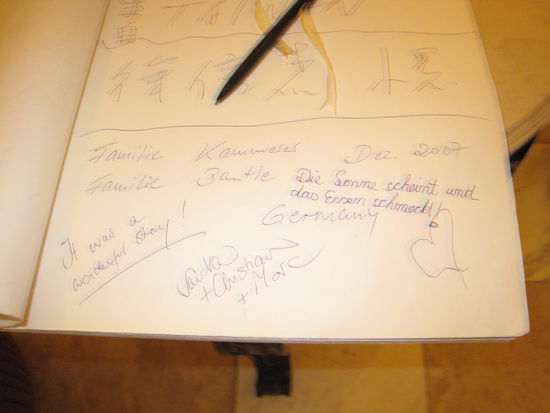 unser gaestebucheintrag fuer einen unvergesslichen aufenthalt in einem hotel zum abschnallen