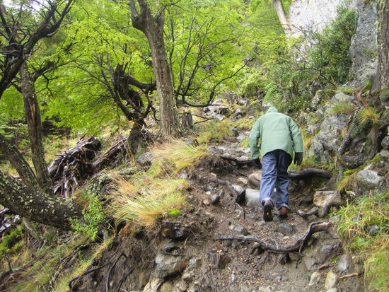das ist richtiges wandern! bergauf, bergab...!