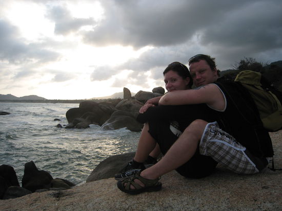 Der Sonnenuntergang in dieser Felsenlandschaft war wunderschön