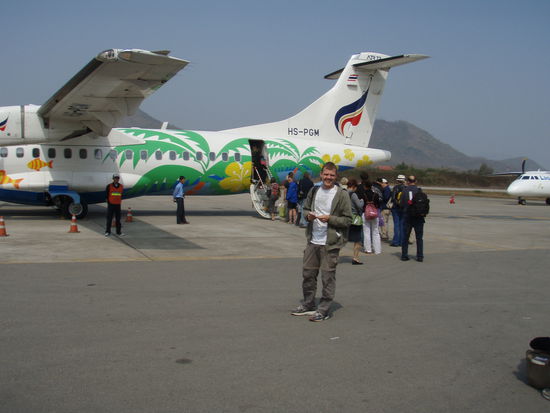 auf dem Flugplatz in Luang Prabang