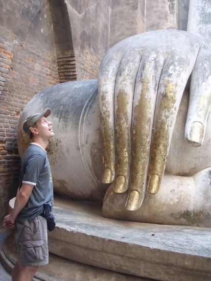 Rene und die Hand Buddhas