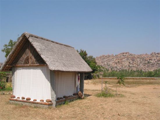 einfache Hütte, mit Aussicht