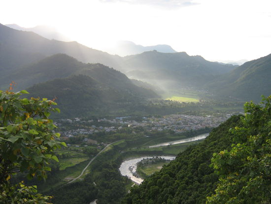 Super Blick auf der Rückfahrt von Sarangkot.