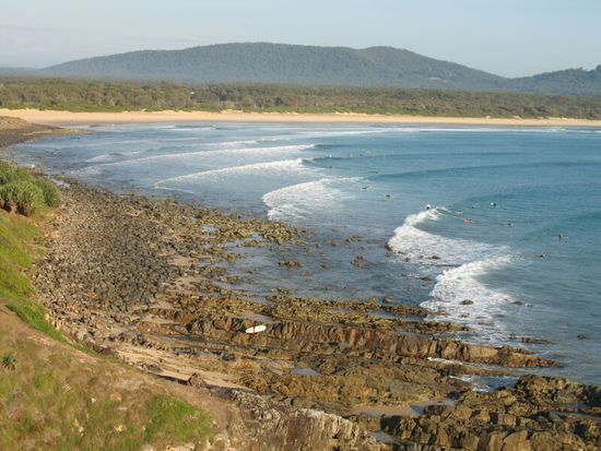 Die Surfer Bucht von Cresent Head - Lets go mates!