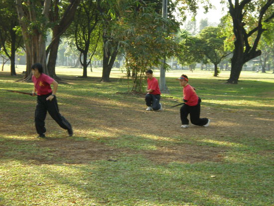 Chinesen beim Tai Chi