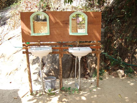 Unser Badezimmer in Goa