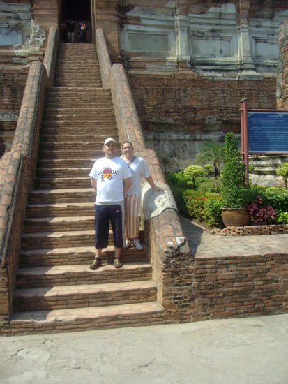 Steiler Aufgang aber wir hoffen auf eine schöne Aussicht.