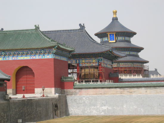 Die Haupthalle mit Gerüst