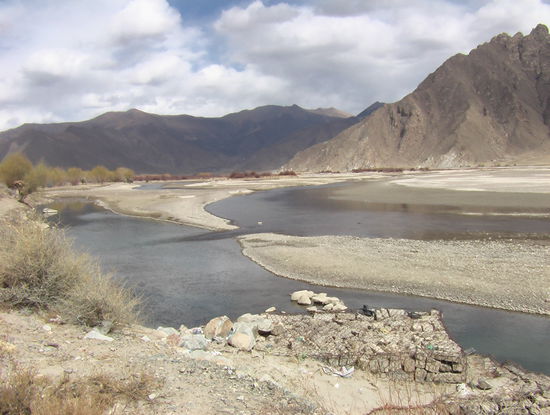 Landschaft in der Nähe von Lhasa