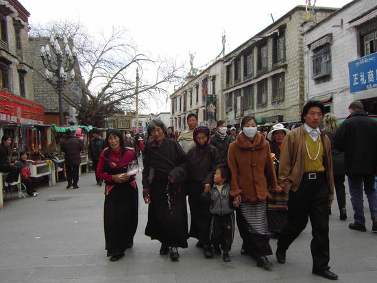 eine tibetische Familie